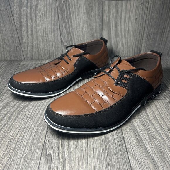 GATSBY Oxford Derby Lace Up Leather Shoes Men’s US 9 AA Brown/Black NEW size 14 main image 11